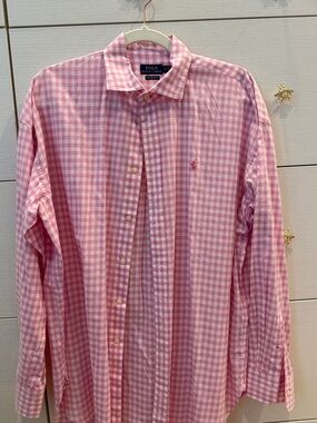 Polo by Ralph Lauren Pink Gingham Long-Sleeve Button-Down Shirt